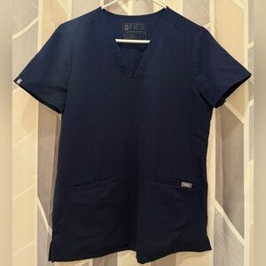 FIGS navy blue scrub top